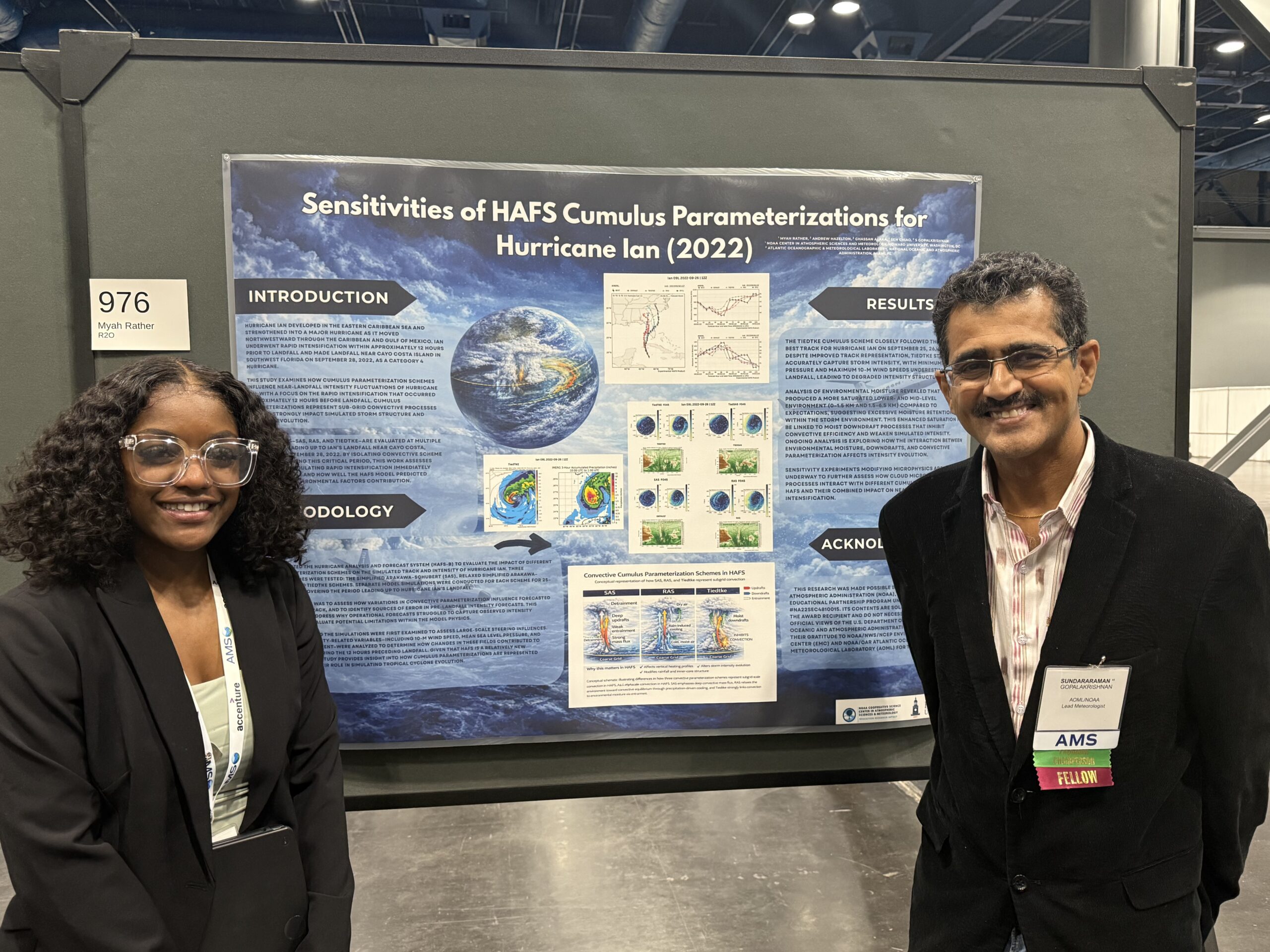 Myah Rather presenting poster at AMS 2026